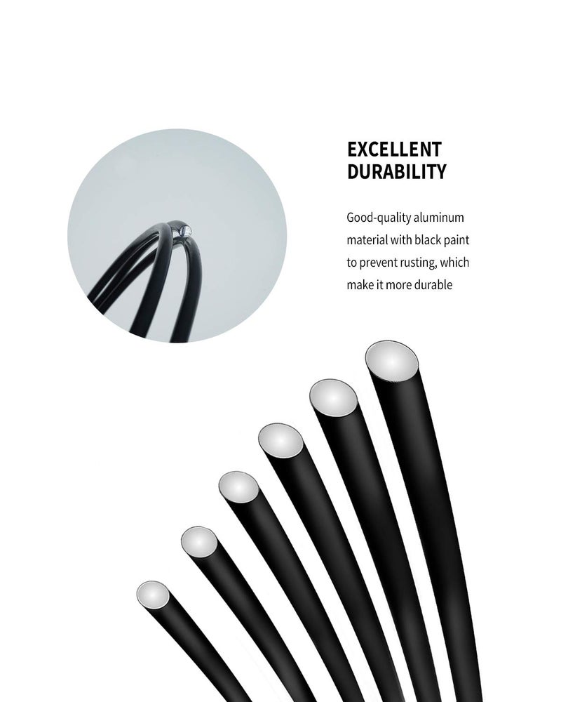 MoHern 6Pcs Bonsai Wire, 6 Sizes of 1mm, 1.5mm, 2mm, 2.5mm, 3mm, 4mm Black Aluminum Wire, Total 152 Feet Bonsai Tool Kitfor Bonzai Trees Indoor - Image 3